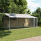 vidaXL - Hondenhok - met - dak - en - deur - 4x2x2 - m - gegalvaniseerd - staal - grijs