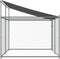 vidaXL - Hondenhok - met - dak - en - deur - 4x2x2 - m - gegalvaniseerd - staal - grijs