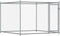 vidaXL - Hondenhok - met - deur - 2x2x1,5 - m - gegalvaniseerd - staal - grijs