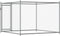 vidaXL - Hondenhok - met - deur - 2x2x1,5 - m - gegalvaniseerd - staal - grijs