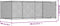 vidaXL - Hondenhok - met - deur - 4x2x1,5 - m - gegalvaniseerd - staal - grijs