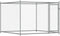 vidaXL - Hondenhok - met - deur - 4x2x1,5 - m - gegalvaniseerd - staal - grijs