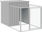 vidaXL - Hondenhok - met - ren - 110x1221x110 - cm - staal - lichtgrijs