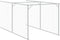 vidaXL - Hondenhok - met - ren - 110x1221x110 - cm - staal - lichtgrijs