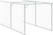 vidaXL - Hondenhok - met - ren - 110x609x110 - cm - staal - lichtgrijs