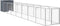 vidaXL - Hondenhok - met - ren - 110x813x110 - cm - gegalvaniseerd - staal - antraciet