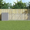 vidaXL - Hondenhok - met - ren - 110x813x110 - cm - staal - lichtgrijs