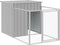 vidaXL - Hondenhok - met - ren - 110x813x110 - cm - staal - lichtgrijs