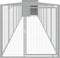 vidaXL - Hondenhok - met - ren - 110x813x110 - cm - staal - lichtgrijs