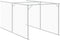 vidaXL - Hondenhok - met - ren - 110x813x110 - cm - staal - lichtgrijs