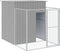 vidaXL - Hondenhok - met - ren - 165x455x181 - cm - staal - lichtgrijs