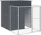 vidaXL - Hondenhok - met - ren - 165x863x181 - cm - gegalvaniseerd - staal - antraciet