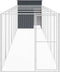 vidaXL - Hondenhok - met - ren - 165x863x181 - cm - gegalvaniseerd - staal - antraciet