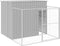 vidaXL - Hondenhok - met - ren - 214x253x181 - cm - staal - lichtgrijs