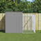 vidaXL - Hondenhok - met - ren - 214x253x181 - cm - staal - lichtgrijs
