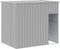 vidaXL - Hondenhok - met - ren - 214x253x181 - cm - staal - lichtgrijs