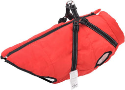 vidaXL - Hondenjas - met - harnas - waterdicht - reflecterend - rood - 3XL