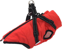 vidaXL - Hondenjas - met - harnas - waterdicht - reflecterend - rood - M