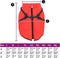 vidaXL - Hondenjas - met - harnas - waterdicht - reflecterend - rood - 4XL