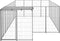 vidaXL - Hondenkennel - 10,89 - m² - staal - zilverkleurig