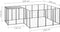 vidaXL - Hondenkennel - 10,89 - m² - staal - zilverkleurig