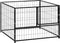 vidaXL - Hondenkennel - 100x100x70 - cm - staal - zwart