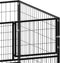 vidaXL - Hondenkennel - 100x100x70 - cm - staal - zwart
