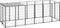 vidaXL - Hondenkennel - 110x110x110 - cm - staal - zilverkleurig