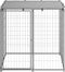 vidaXL - Hondenkennel - 110x110x110 - cm - staal - zilverkleurig