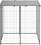 vidaXL - Hondenkennel - 110x110x110 - cm - staal - zilverkleurig