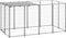 vidaXL - Hondenkennel - 110x110x110 - cm - staal - zilverkleurig