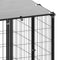 vidaXL - Hondenkennel - 110x110x110 - cm - staal - zilverkleurig