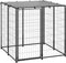 vidaXL - Hondenkennel - 110x110x110 - cm - staal - zwart
