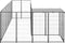 vidaXL - Hondenkennel - 13,31 - m² - staal - zilverkleurig