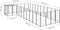 vidaXL - Hondenkennel - 13,31 - m² - staal - zwart