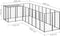 vidaXL - Hondenkennel - 15,73 - m² - staal - zilverkleurig