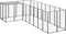 vidaXL - Hondenkennel - 15,73 - m² - staal - zilverkleurig