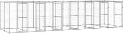 vidaXL - Hondenkennel - 16,94 - m² - gegalvaniseerd - staal