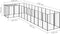 vidaXL - Hondenkennel - 19,36 - m² - staal - zilverkleurig
