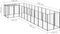 vidaXL - Hondenkennel - 19,36 - m² - staal - zwart