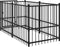 vidaXL - Hondenkennel - 193,5x97x100 - cm - staal - zwart