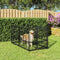 vidaXL - Hondenkennel - 193,5x97x100 - cm - staal - zwart