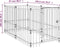 vidaXL - Hondenkennel - 193,5x97x100 - cm - staal - zwart