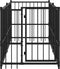 vidaXL - Hondenkennel - 193,5x97x100 - cm - staal - zwart