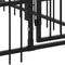 vidaXL - Hondenkennel - 193,5x97x100 - cm - staal - zwart