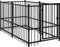 vidaXL - Hondenkennel - 193,5x97x100 - cm - staal - zwart