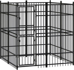 vidaXL - Hondenkennel - 3,69 - m² - staal