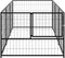 vidaXL - Hondenkennel - 3 - m² - staal - zwart