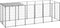 vidaXL - Hondenkennel - 330x110x110 - cm - staal - zilverkleurig