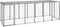 vidaXL - Hondenkennel - 330x110x110 - cm - staal - zilverkleurig